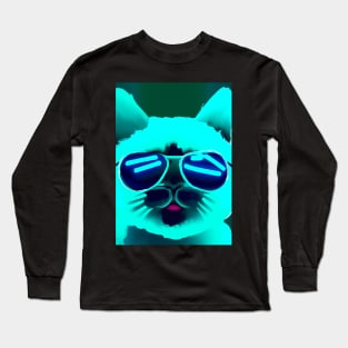 Cat with Sunglasses Long Sleeve T-Shirt